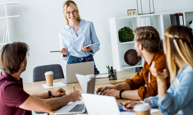 Project team in a meeting